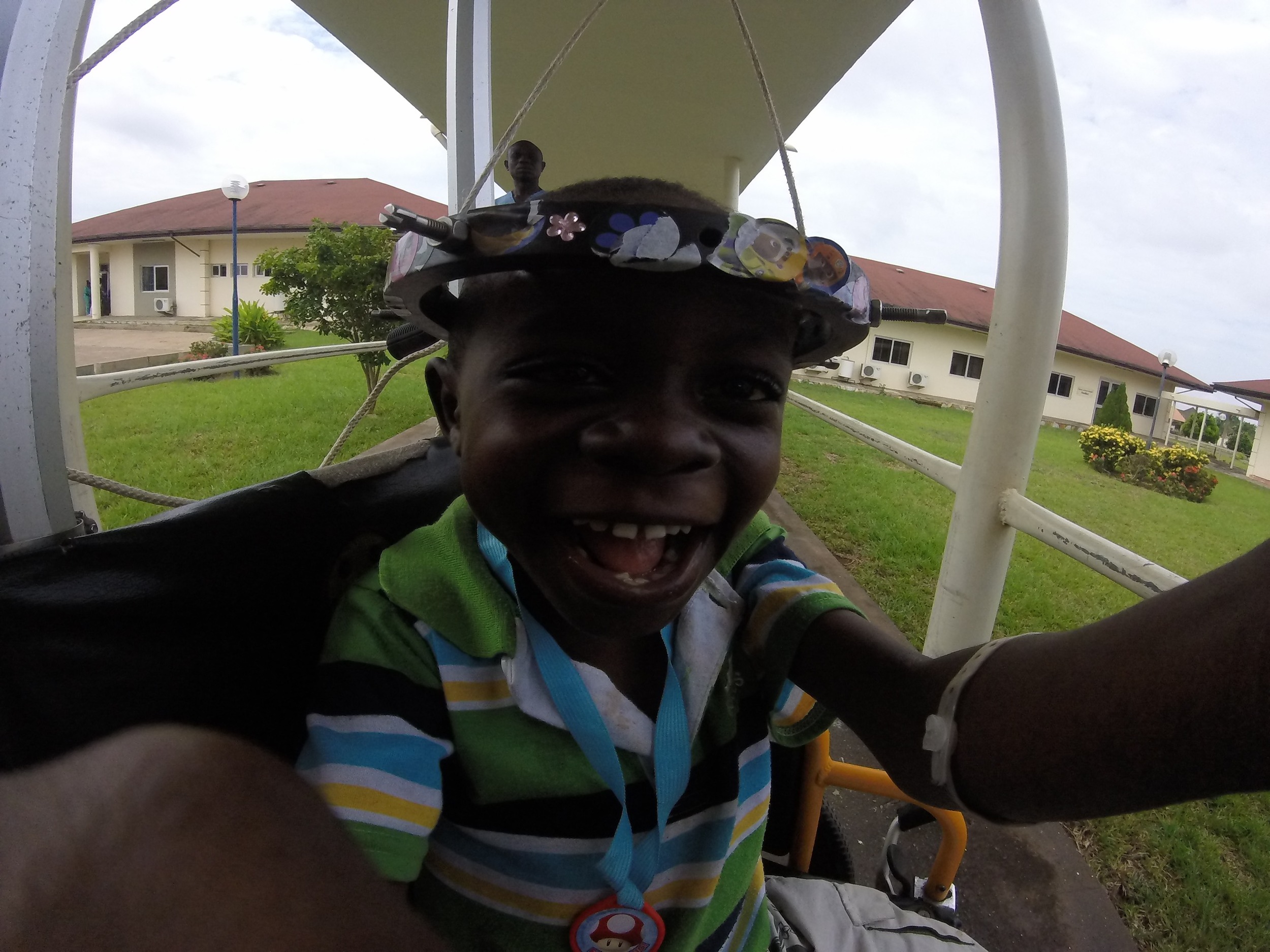 Edmond stealing the camera to take a series of selfies