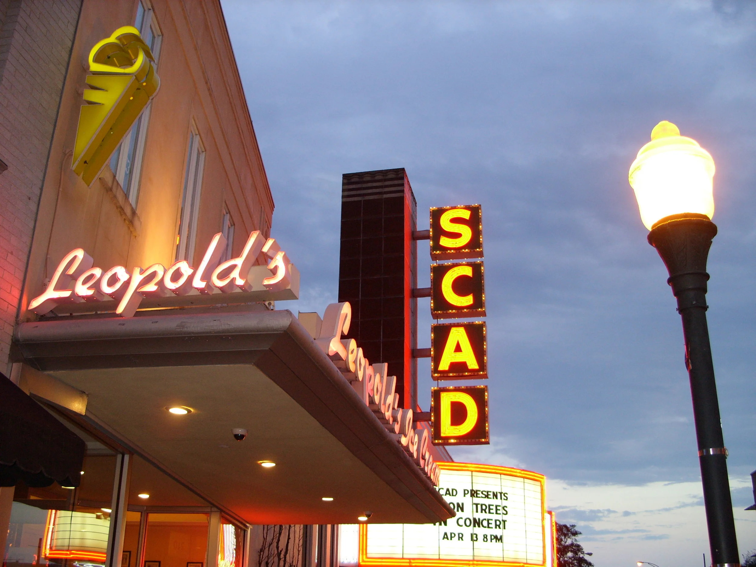  Leopold's Ice Cream with SCAD's Trustees Theater in the background. 