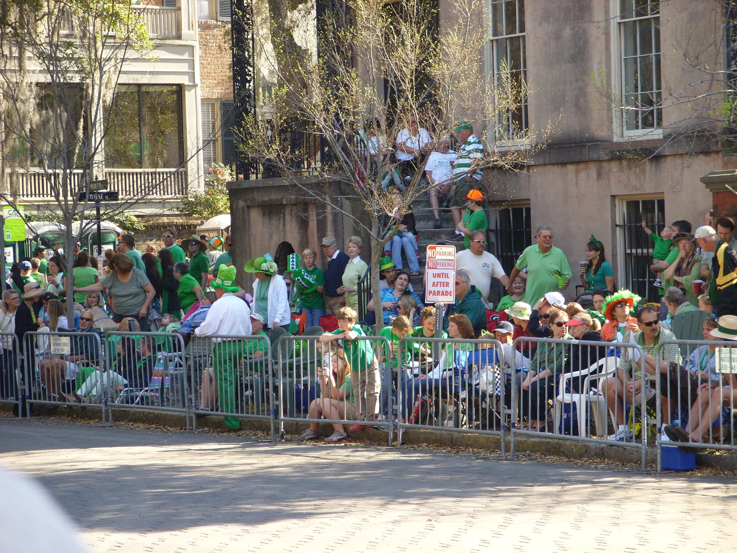  The crowds gather on the street for the 2011 St. Patrick's Day parade 