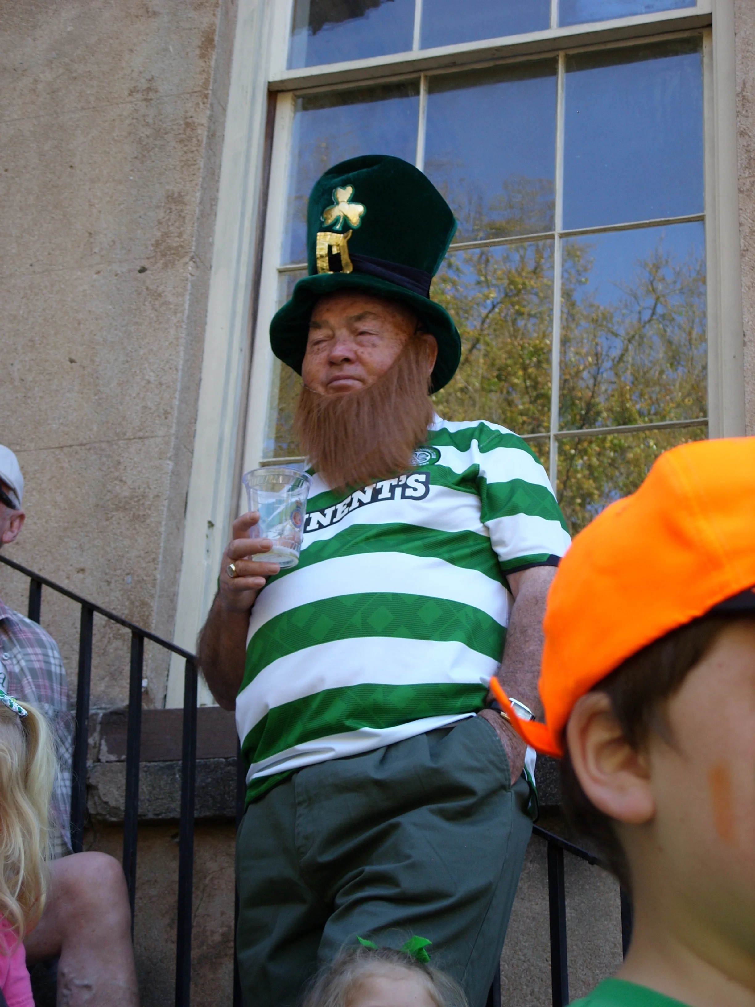  In costume as a leprechaun 