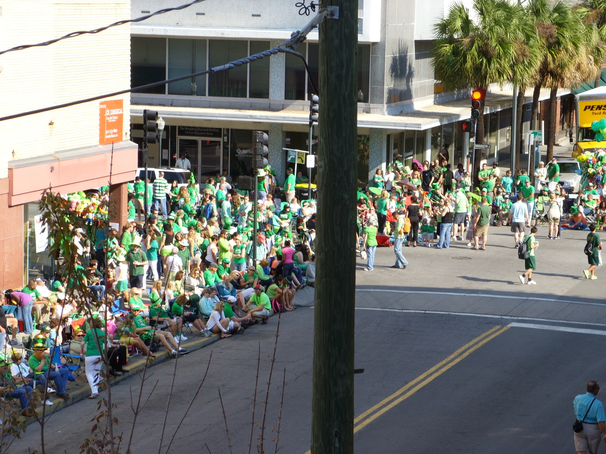  The crowd on Abercorn St. for the 2012 St. Patrick's Day parade 