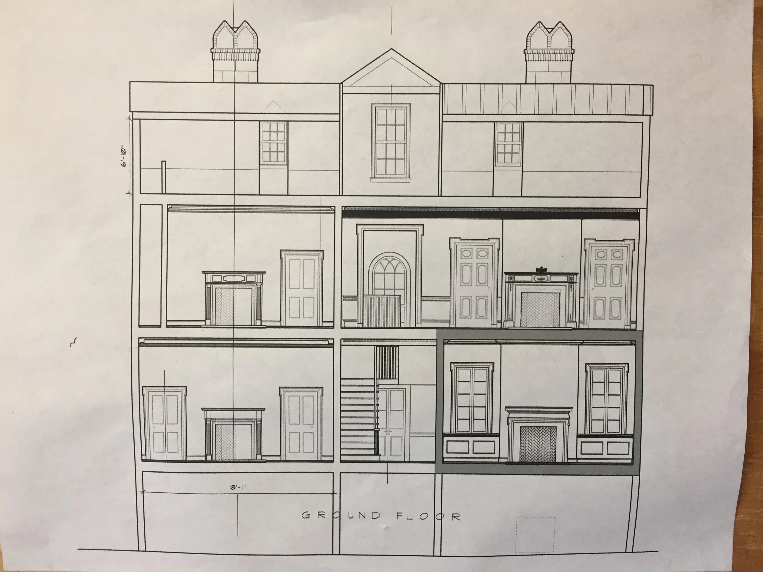 A front ways blueprint.