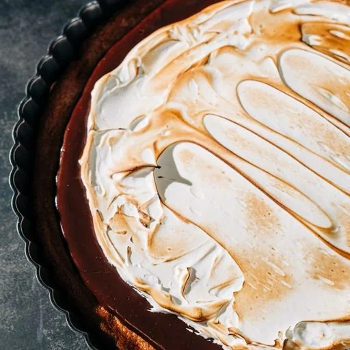 Grown and Sexy Ginger Molasses Cookie Ganche Italian Meringue S'more