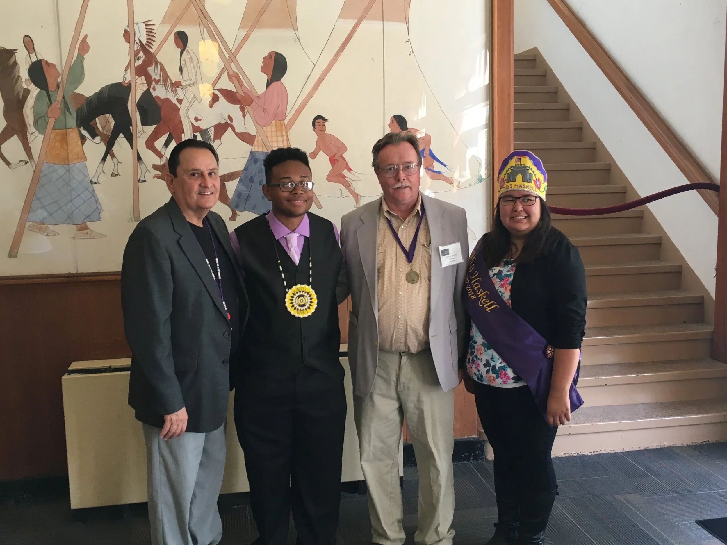 Stephen Prue, Baron Hoy, LPA President Dennis Brown and Caroline Wiseman.