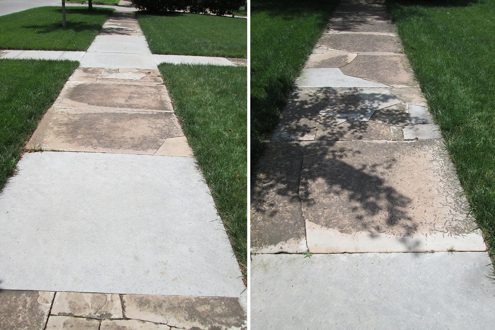 Bluestone sidewalks reconstructed at 643 Indiana
