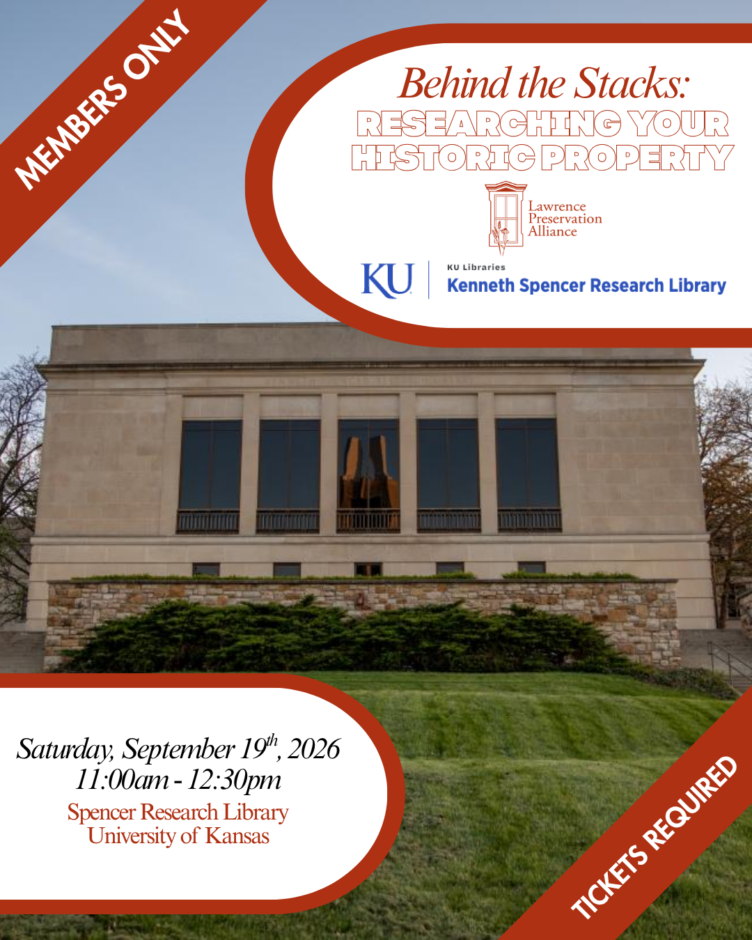 LPA Announces Behind the Stacks: Researching Your Historic Property Event
