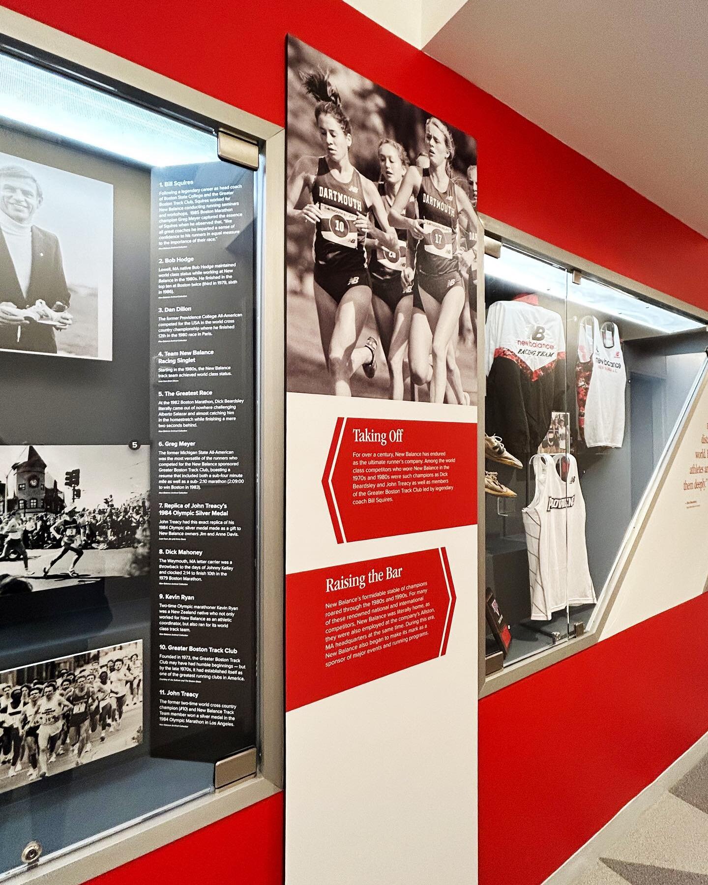 Faster, Farther, Higher is now open @thetrackatnewbalance, an artifact rich exhibit showcasing track and field in Boston (and beyond). 
&mdash;
📷: @amyhastingsarchitect, @cambridgeseven 
&mdash;
Exhibit Design: @cambridgeseven 
Content: @thesportsmu