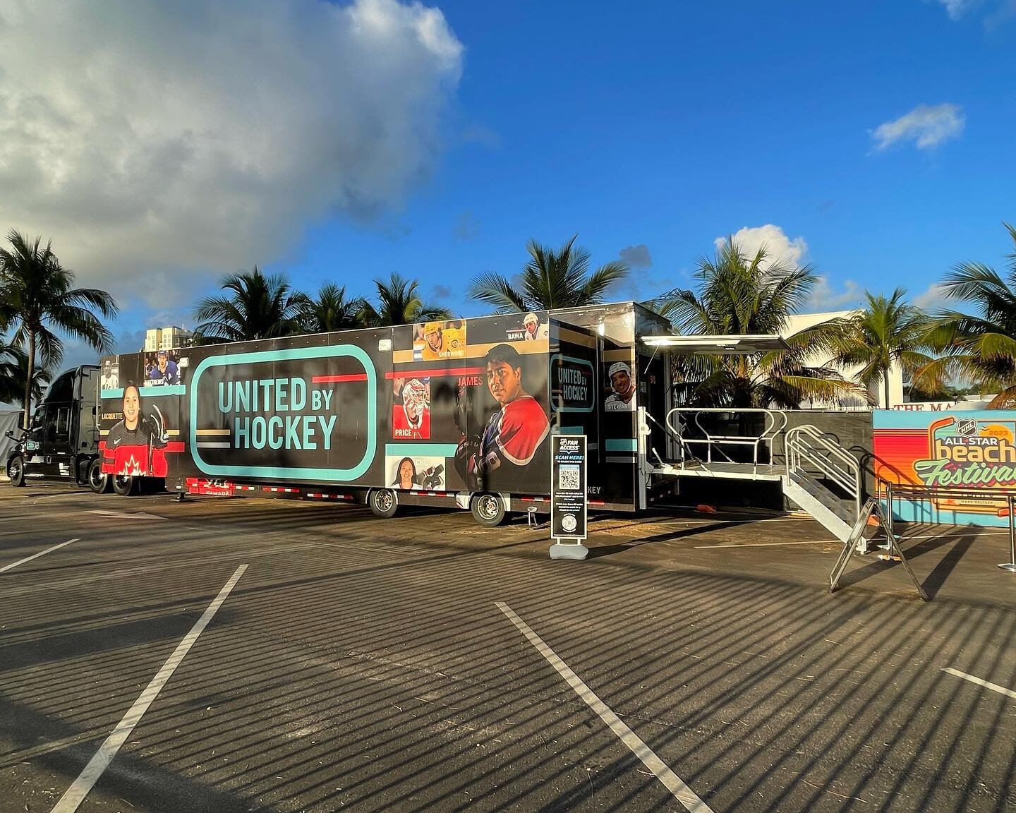 The NHL United By Hockey Mobile Museum launched in Ft. Lauderdale at the All-Star Beach Festival yesterday! It will be touring the US and Canada through June, if you&rsquo;re down there this weekend be sure to check it out. [Tour Dates in Bio].
&mdas