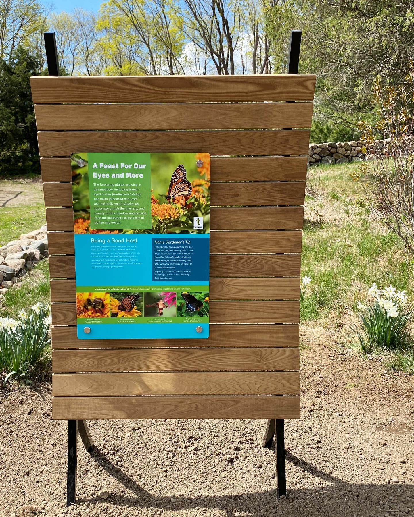 Spring has sprung @thetrusteeslonghill and the new Garden-to-Garden Trail is open. These colorful interpretive panels are dotted along the path to educate visitors on the three different garden habitats they&rsquo;ll encounter on their way.
&mdash;
H