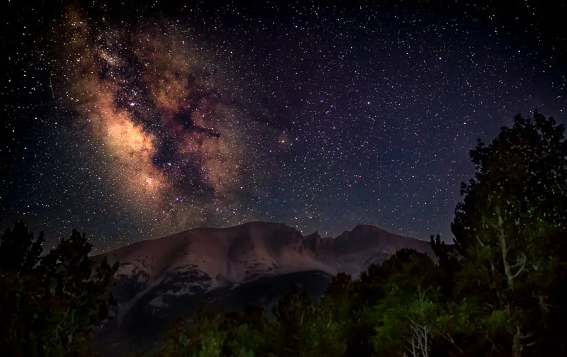 Mount Wheeler with the Milky Way, Great Basin National Park