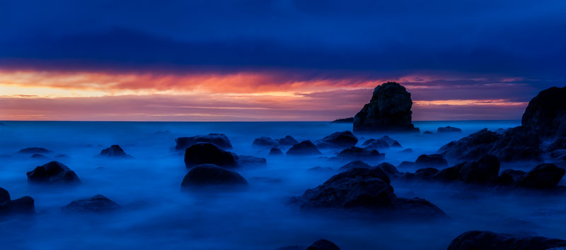 Sunset on the Pacific Coast, California