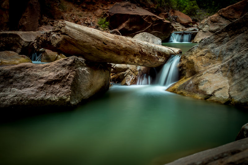 Cascading Falls in the Virgin River, Zion National Park