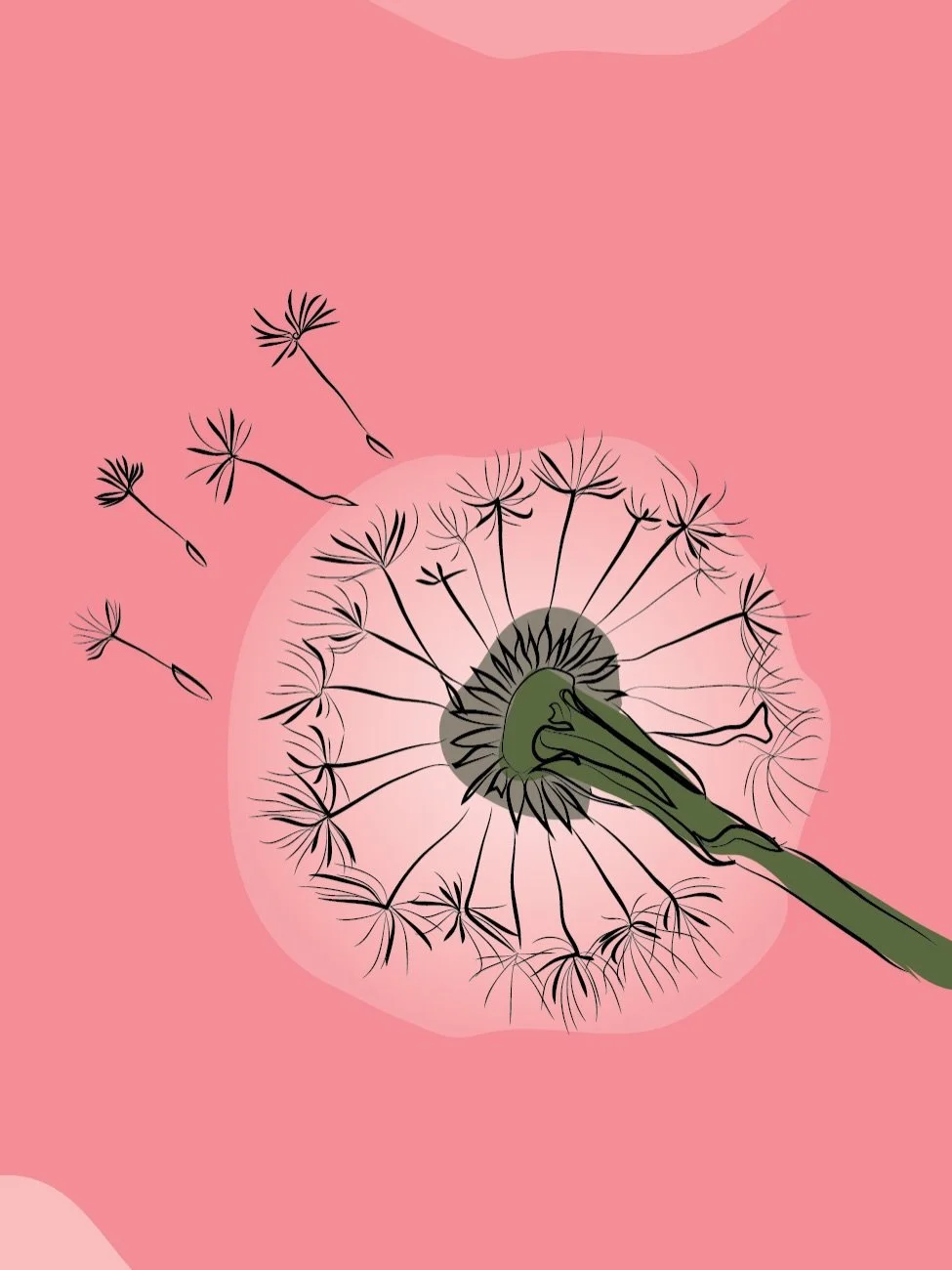 I designed my dandelion sticker first as a nod to forgiveness and the idea of letting go &hellip;.💨 but later it also came to symbolize the idea of seeding, spreading around what you want to share (joy, creativity, generosity, laughter, love). There