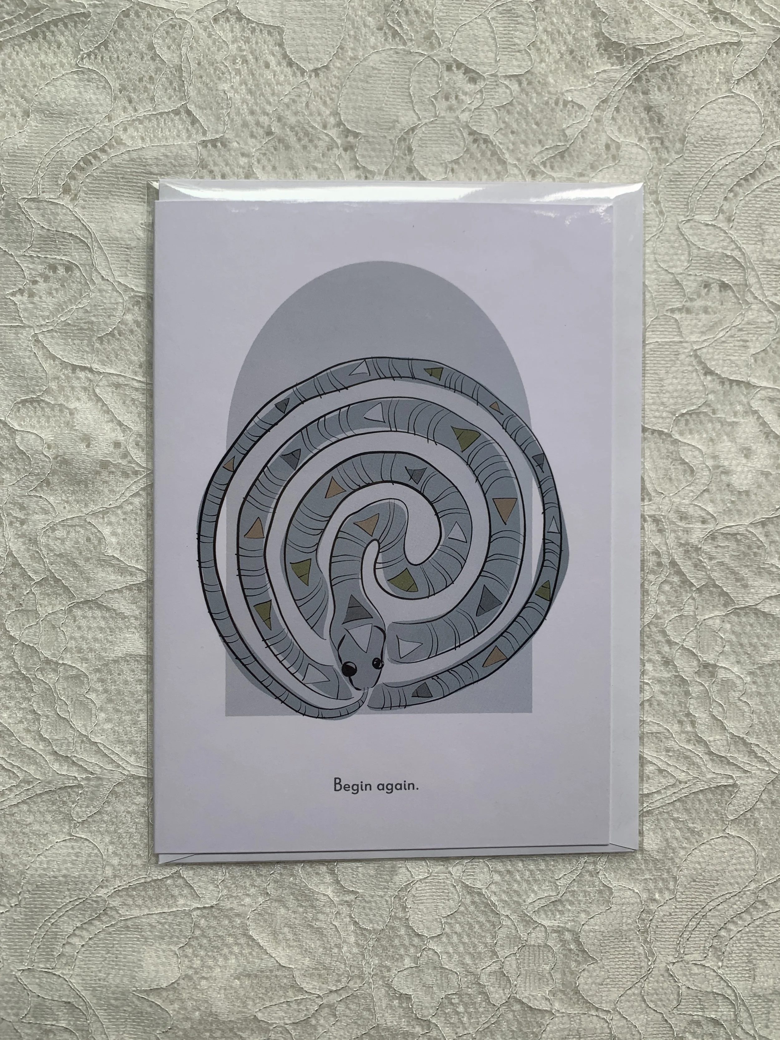 Begin Again Blank Card