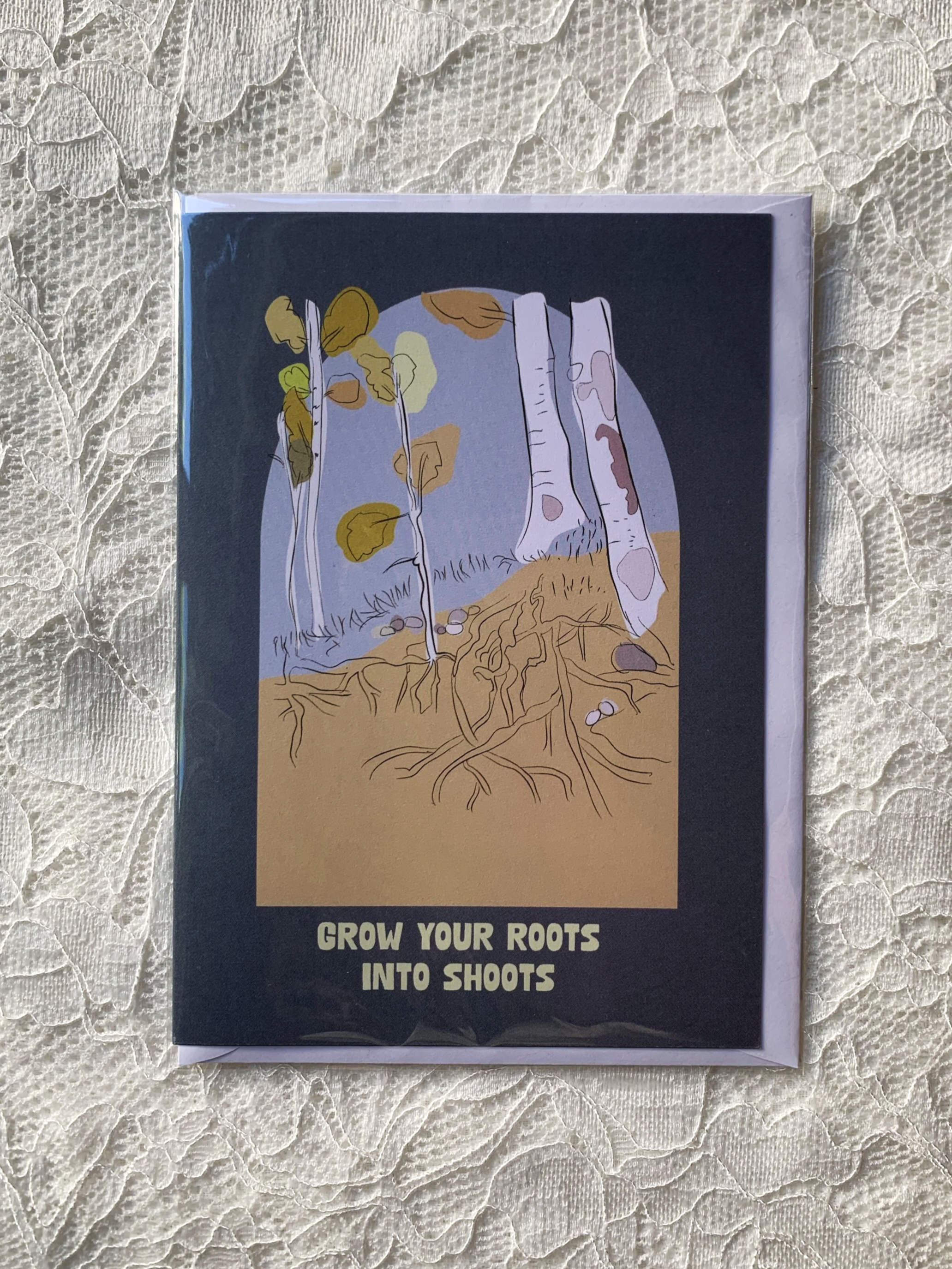 Roots Into Shoots Blank Card