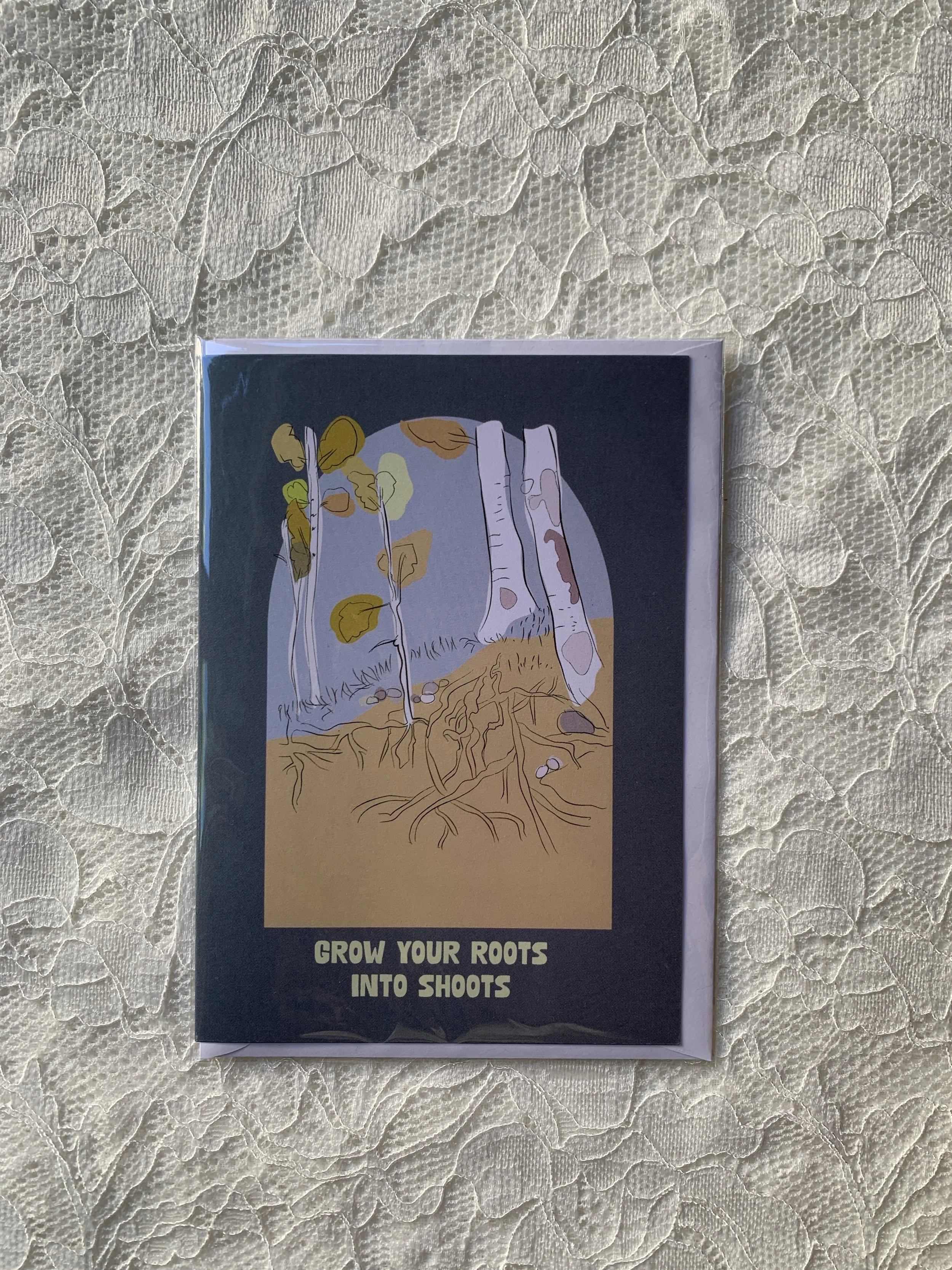 Roots Into Shoots Blank Card