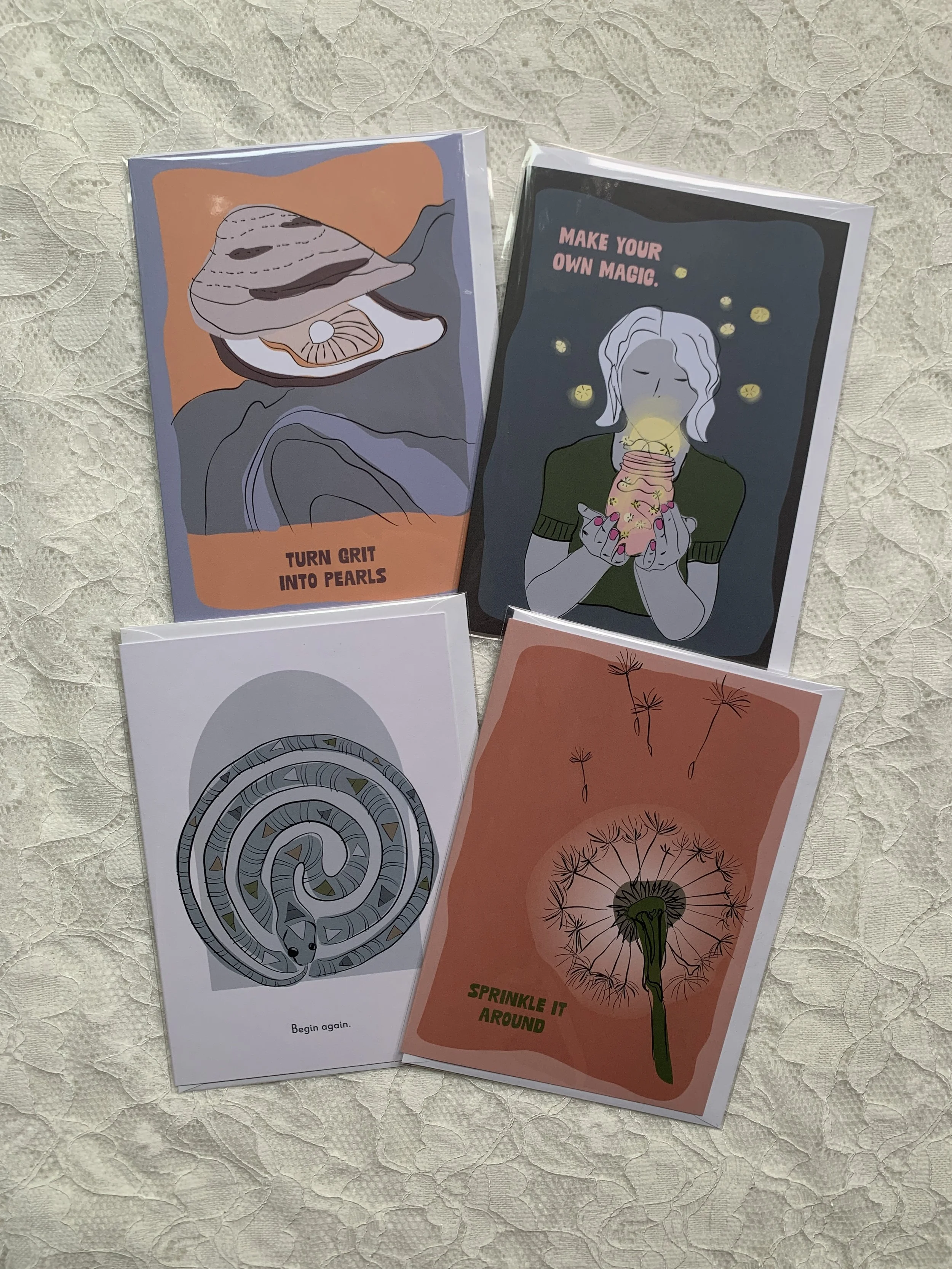 "Optimist" Set (4 Cards)