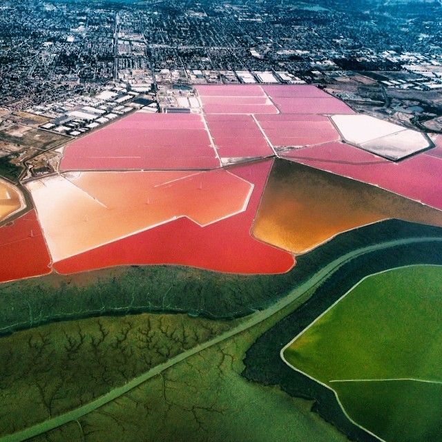 "I shot this Instagram from a plane into SFO, on my way home from the Palm Springs Photo Festival. I loved the crazy vivid colors of the salt ponds. If you love them, too, you can buy a print for $8!" - Emily Shornick