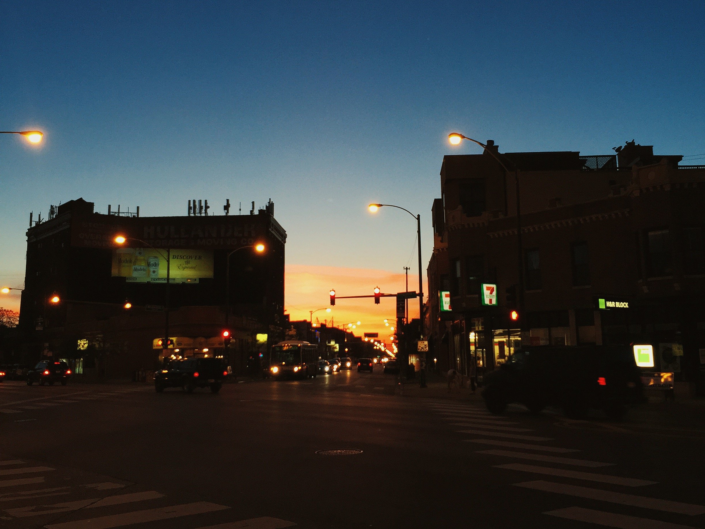 "This was one of those serene moments when everything feels right. You’re by yourself biking home at dusk, you stop at an intersection and take in everything around you and think about how great it is to live in such a big, diverse city."