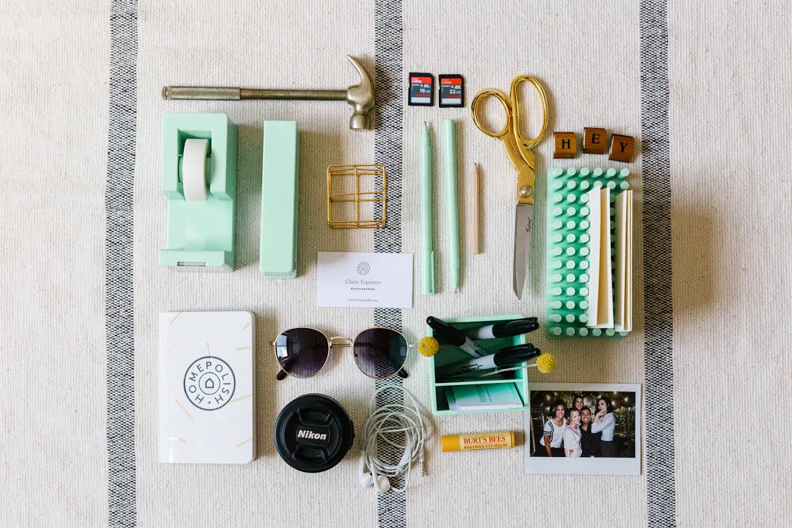 My desk items, styled to my liking. Photograph by Julia Robbs for Urban Outfitters.