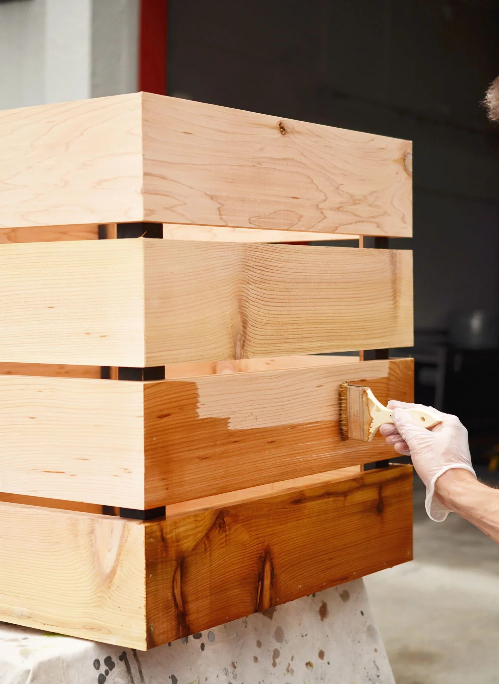 DIY Natural Stain For Cedar Planters