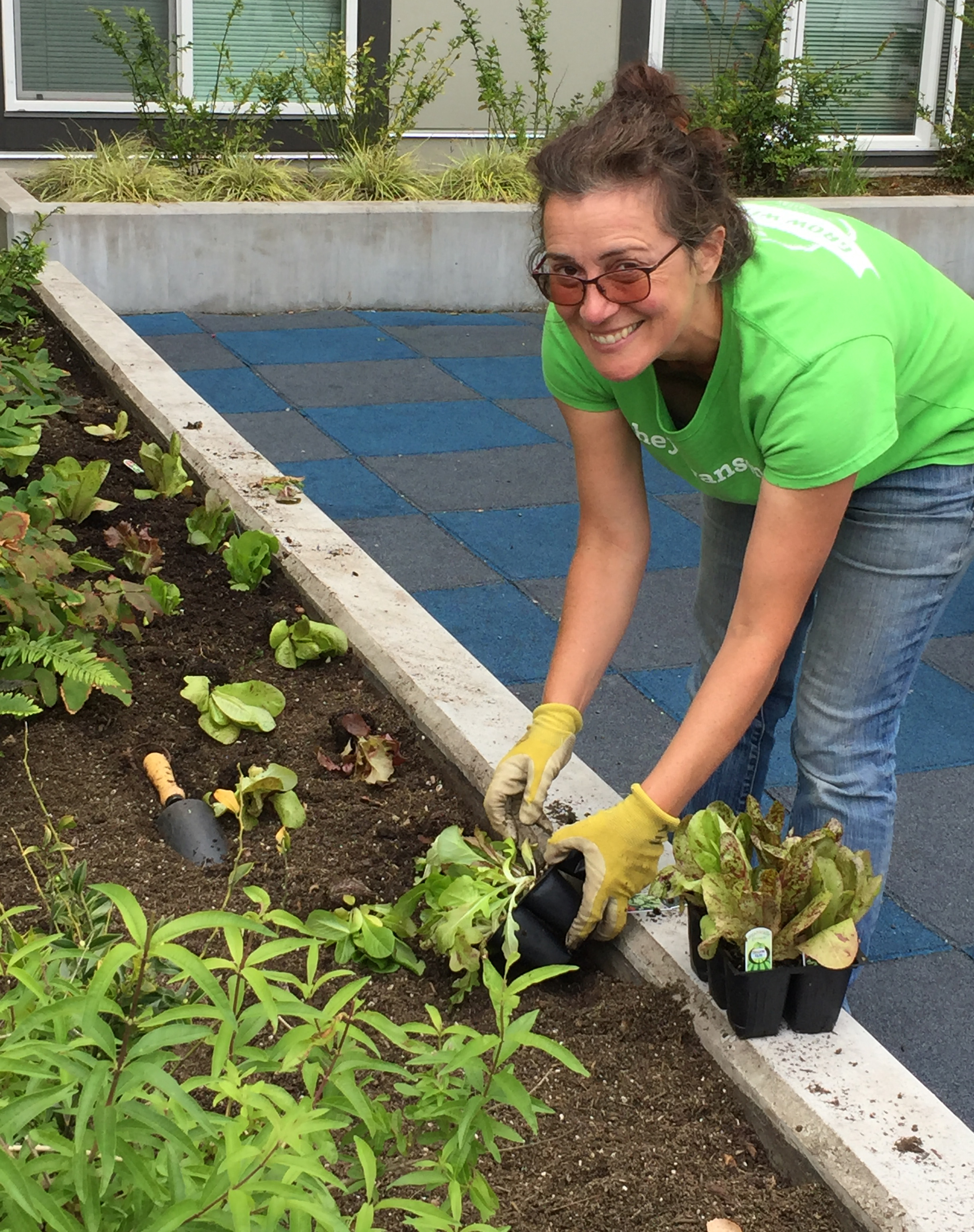 Spring veggie planting at Compass on Dexter