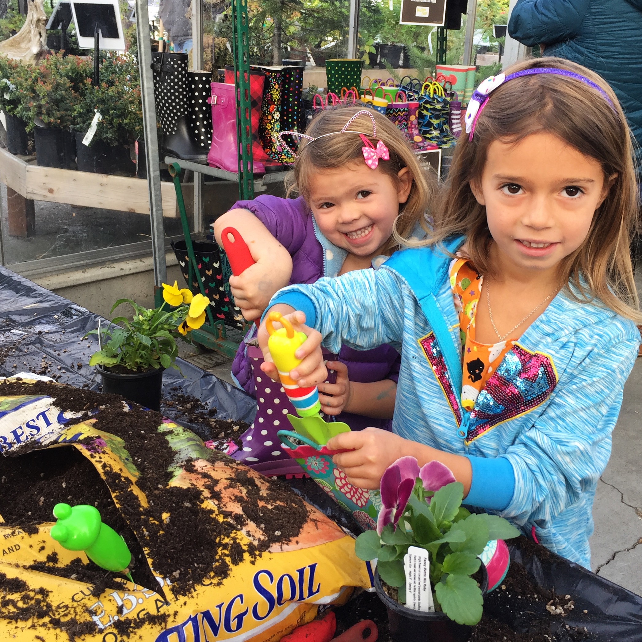 Rain boot planting