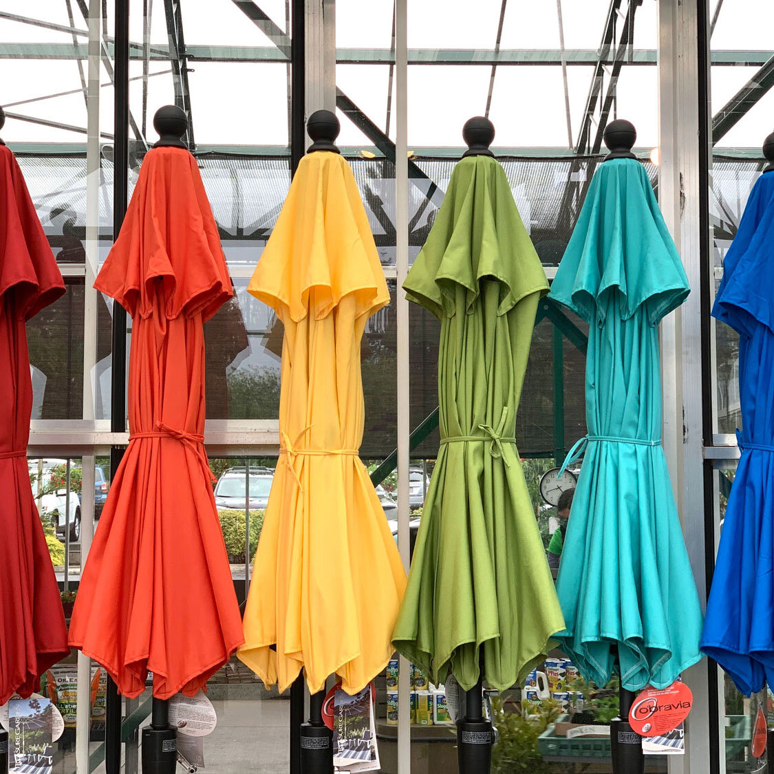 Colorful Patio Umbrellas at Swansons Nursery