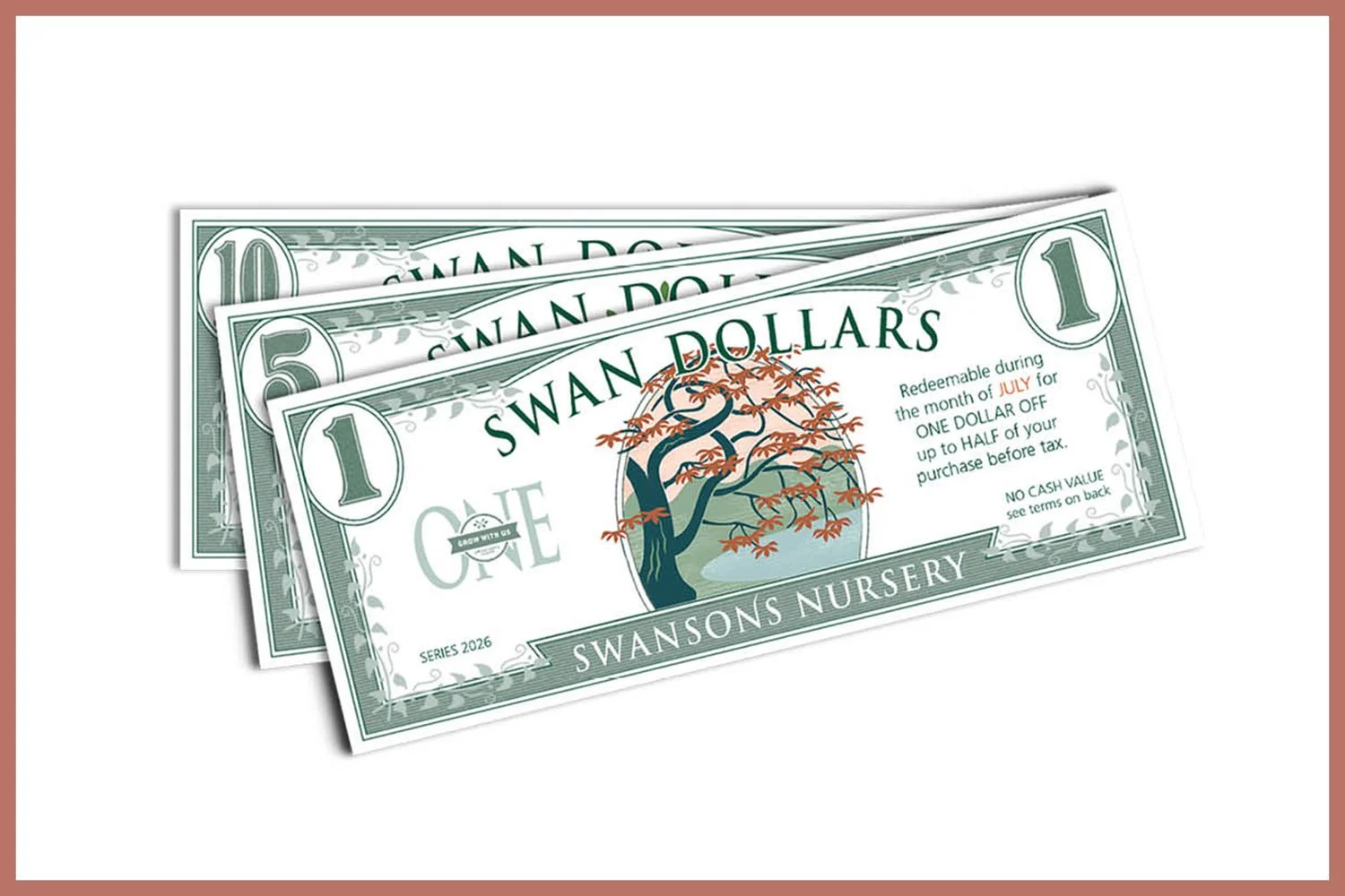 Redeem Your Swan Dollars in July!