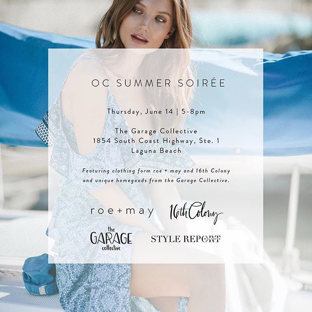 I can't wait for next week! I'm poppin' up with @roeandmay @the.garage.collective and @stylereportmag ❤️ Get it on the calendar - it's gonna be a fun event!
