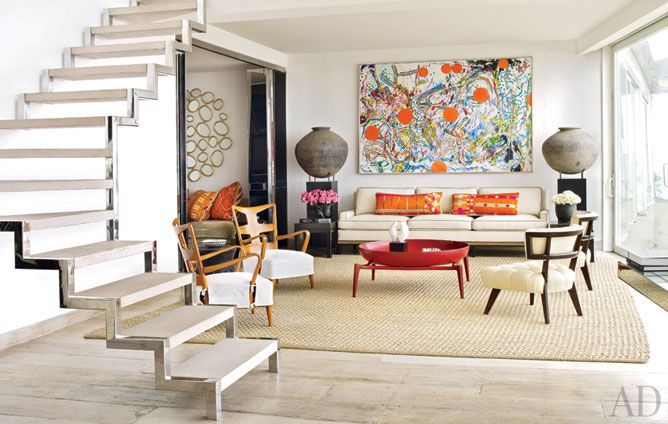 This staircase in an Alberto Pinto Residence, Rio De Janeiro, is encouraging glamorous and slightly precarious theatre.