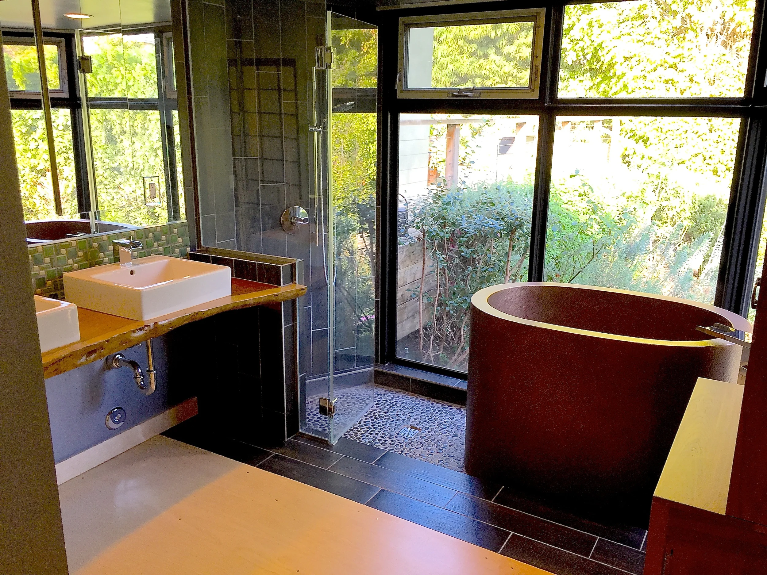 BENECIA - Master Bathroom View toward Garden