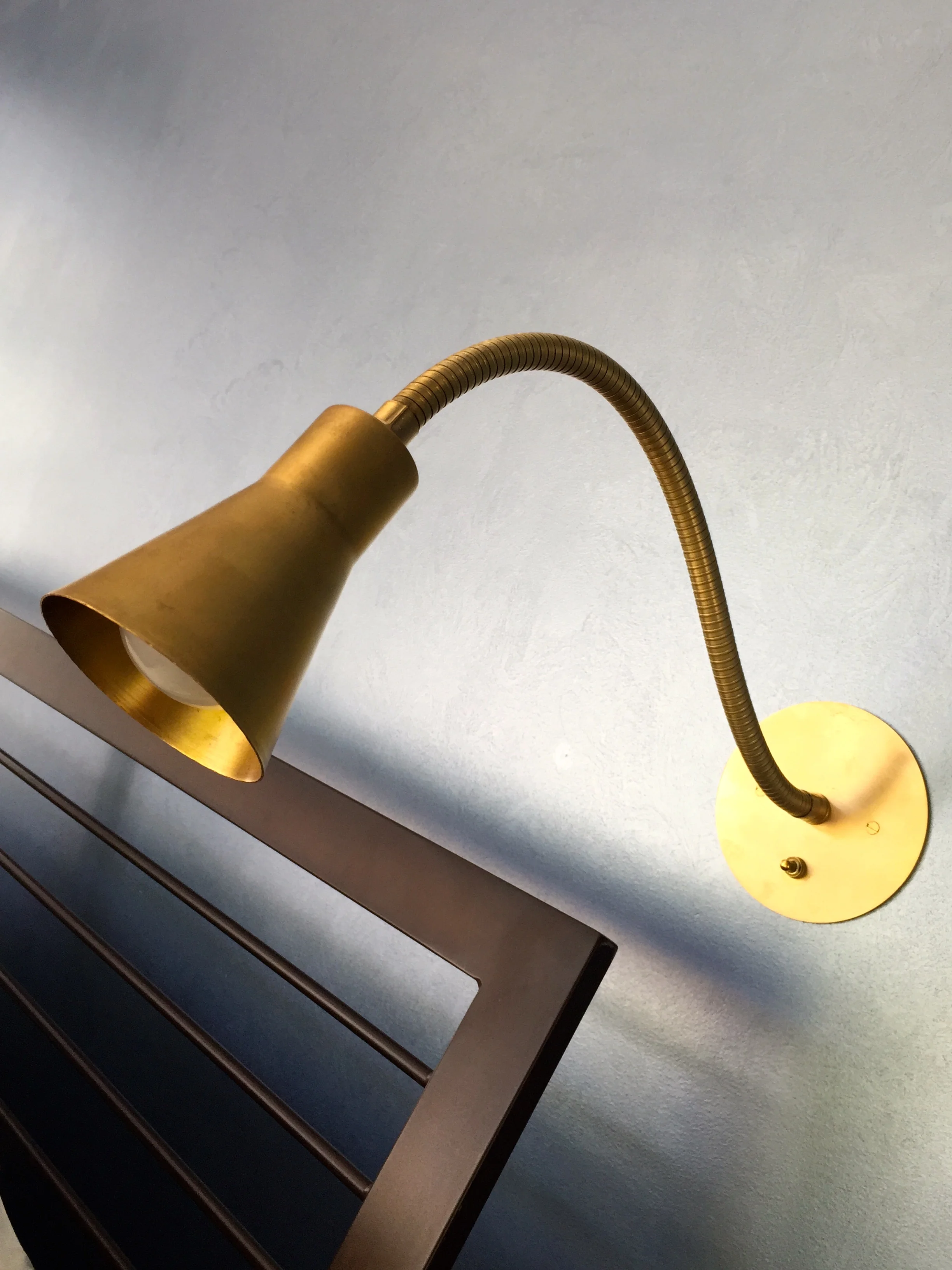 MASTER BEDROOM - Custom Brass Reading Lamp