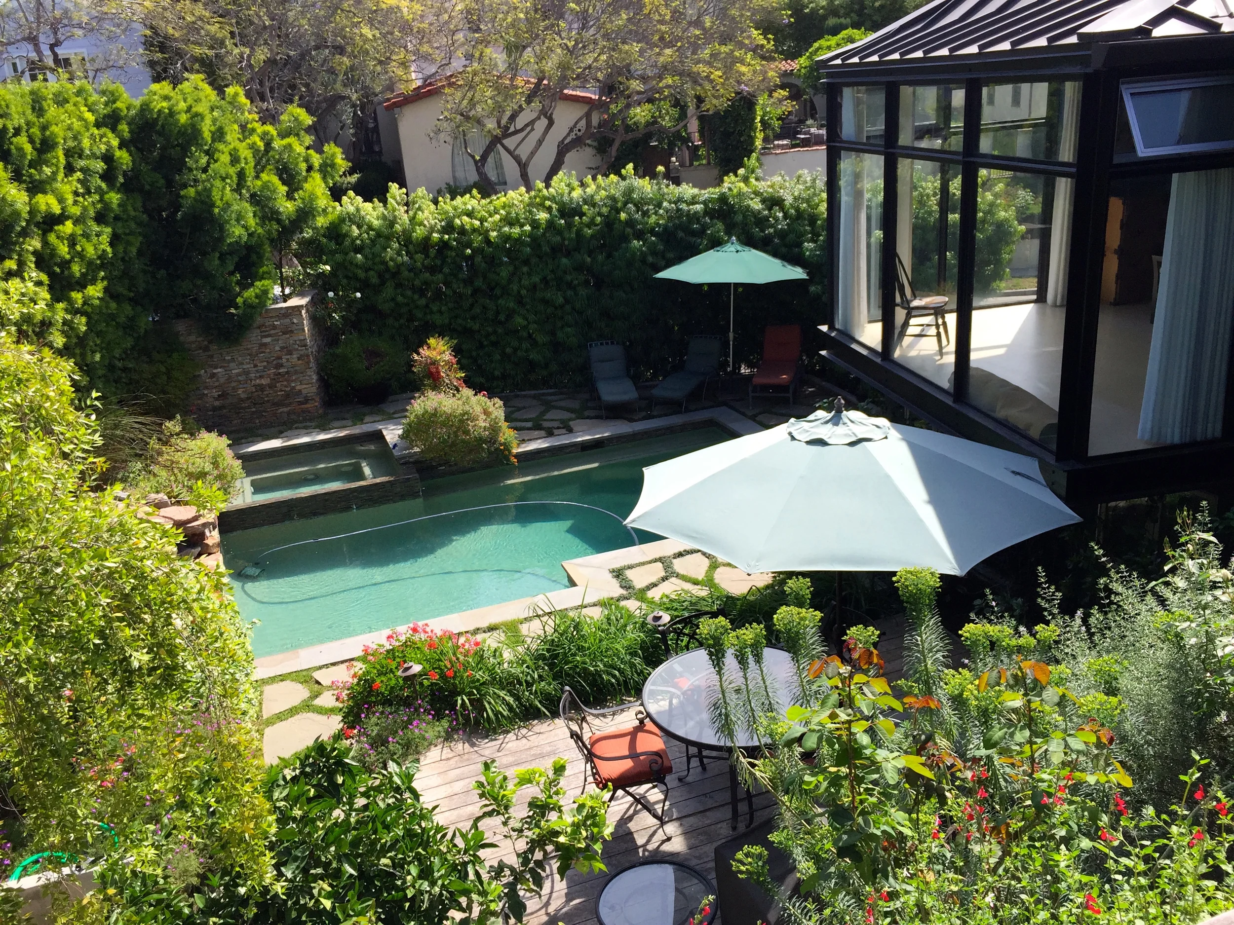 View from UPPER DECK into LOWER GARDEN
