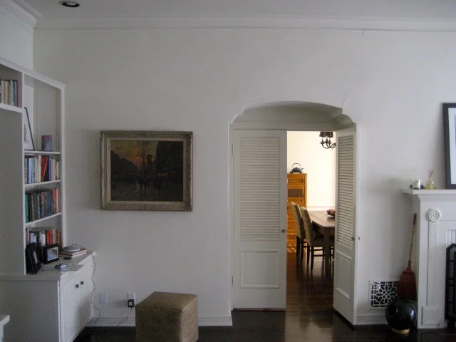 BEFORE - Living Room - from Foyer - Dining Room view