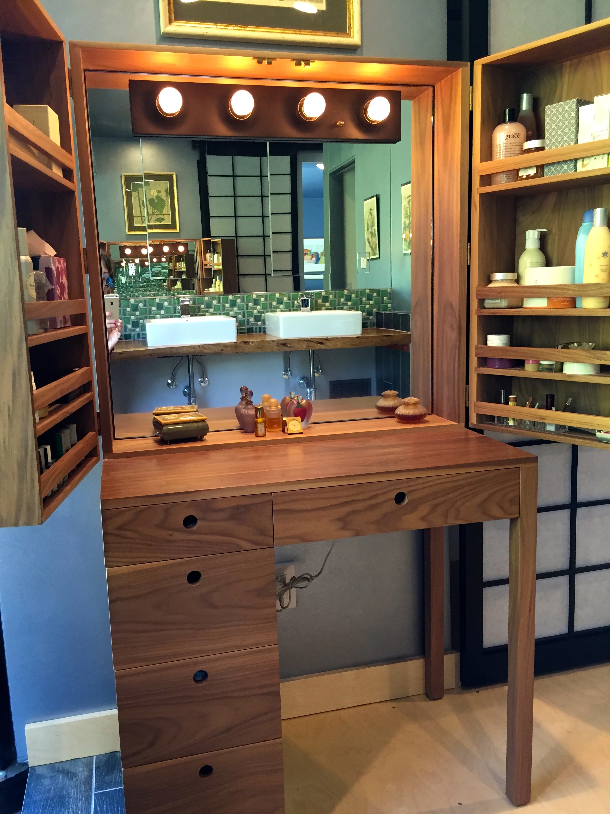 CUSTOM VANITY - open view