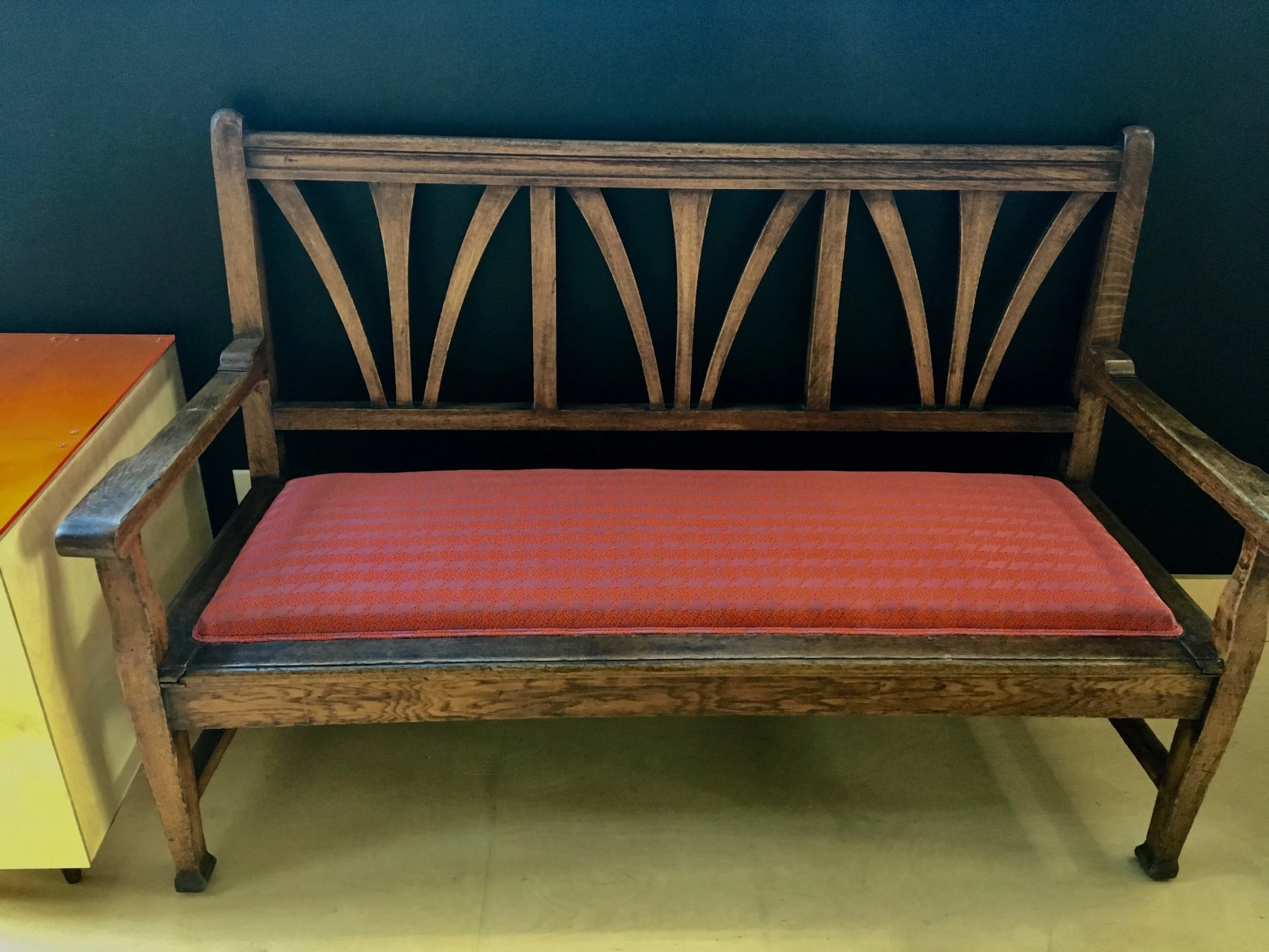 ANTIQUE BENCH with Maharam fabric
