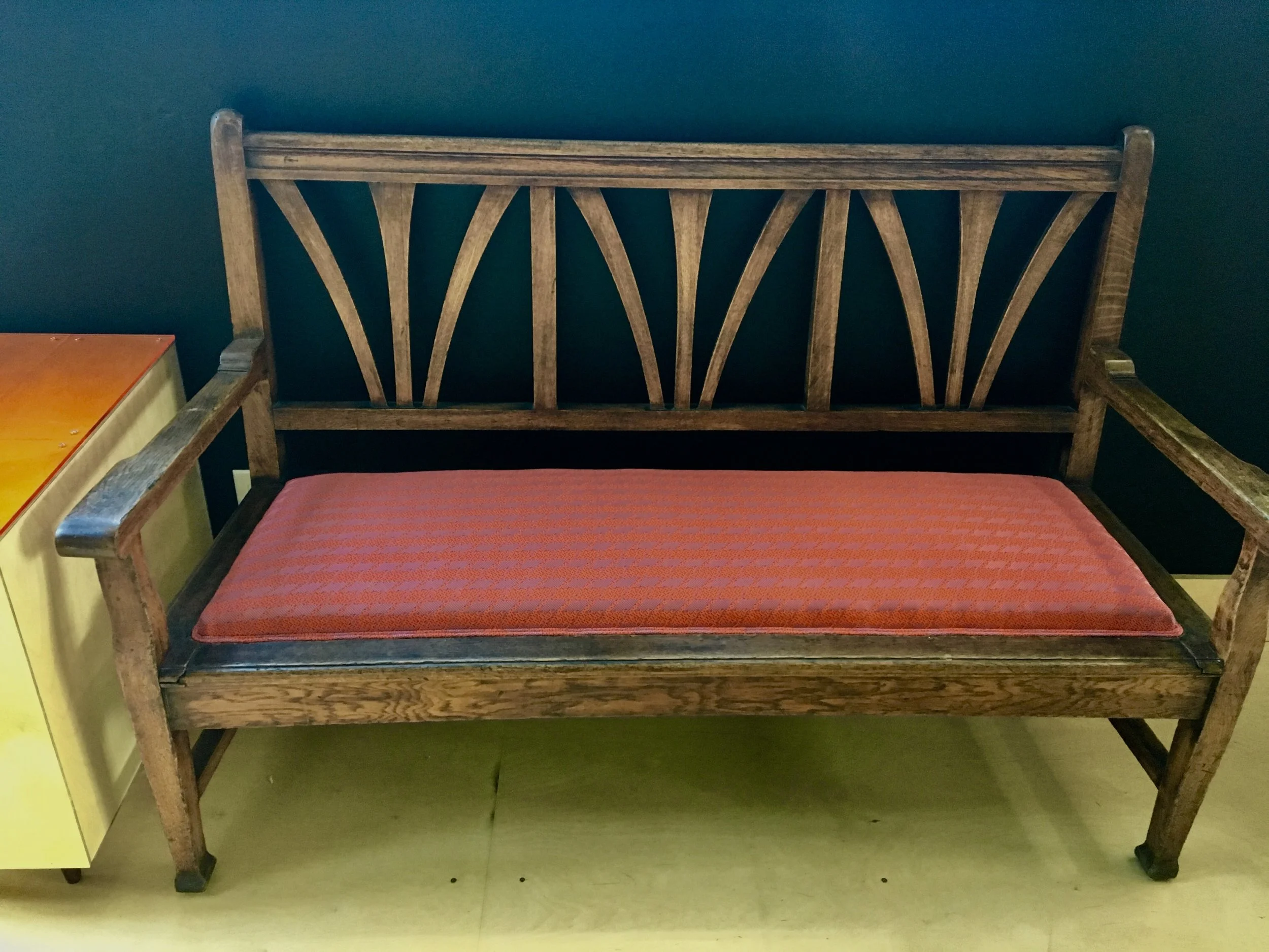 Antique Bench with New Fabric