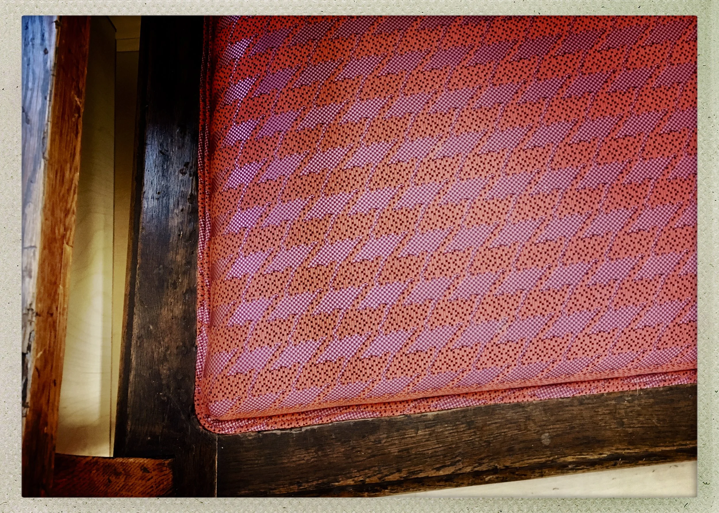 Antique Bench with New Fabric