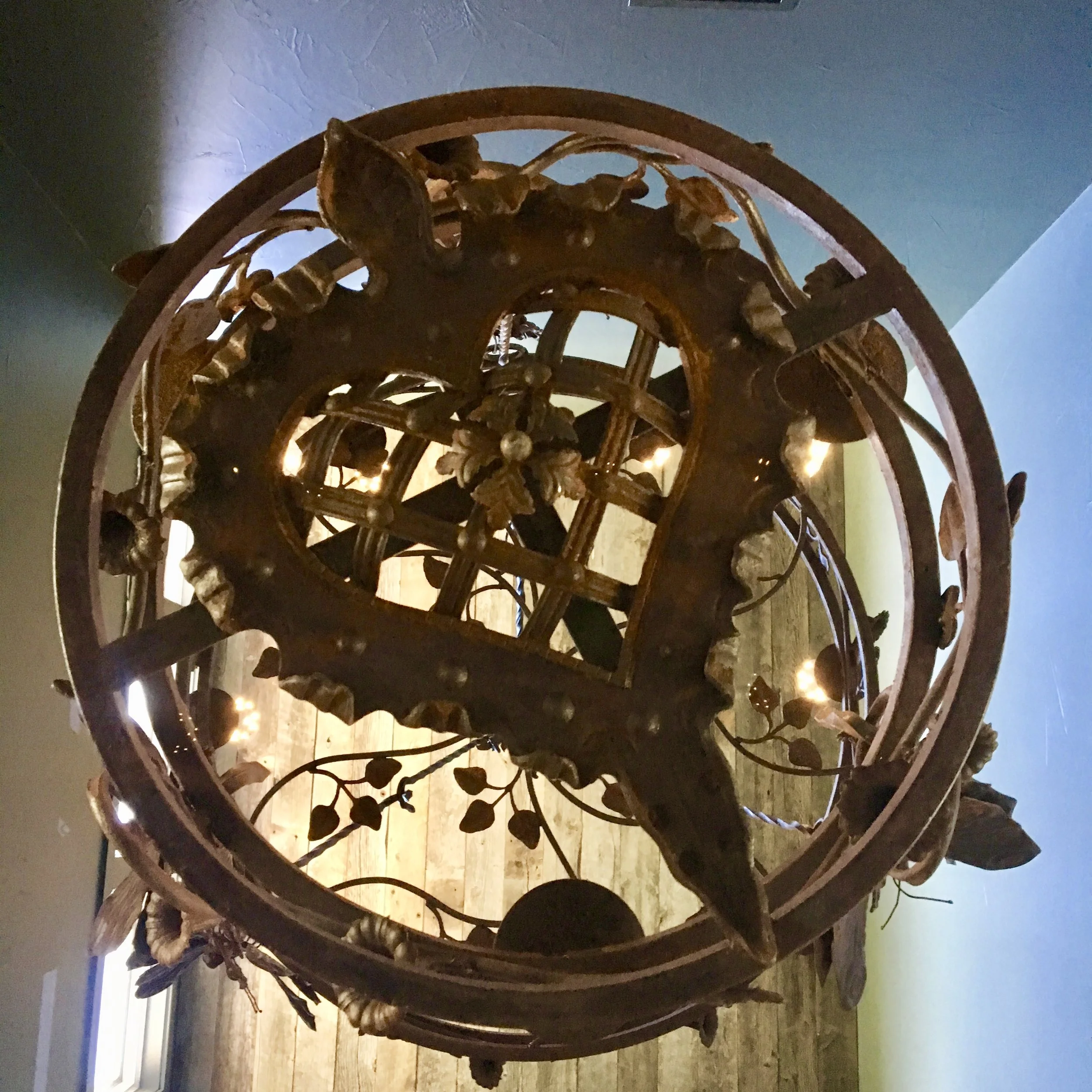 CUSTOM WROUGHT IRON CHANDELIER - Detail - Austin, TX