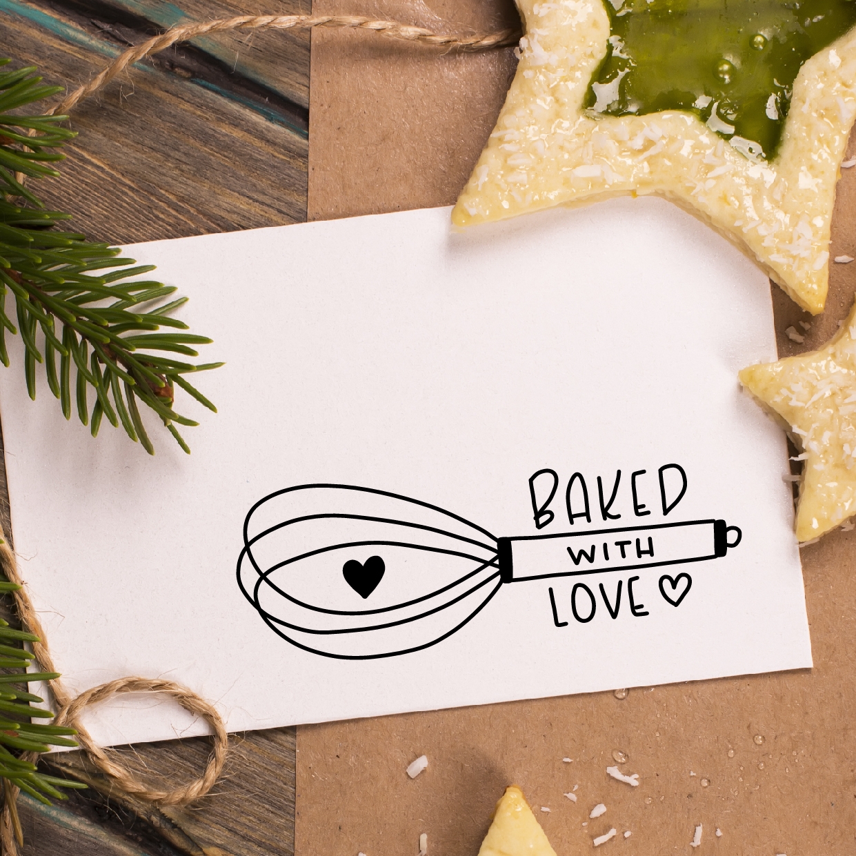 Baked with Love Stamp by Hello World Paper Co. & Stamps