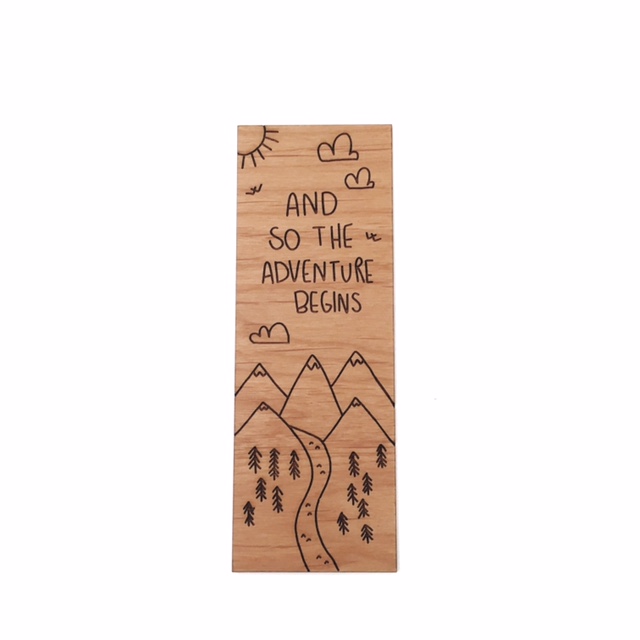 Squirrel Doodle Laser Engraved Wooden Bookmark -  Denmark