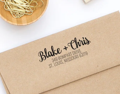 Return Address Stamp, Wood Mounted or Self-Inking Address Stamp, Wedding Invitation Stamp, Personalized Stamp, Gift for Her, Style No. 132 — The ...