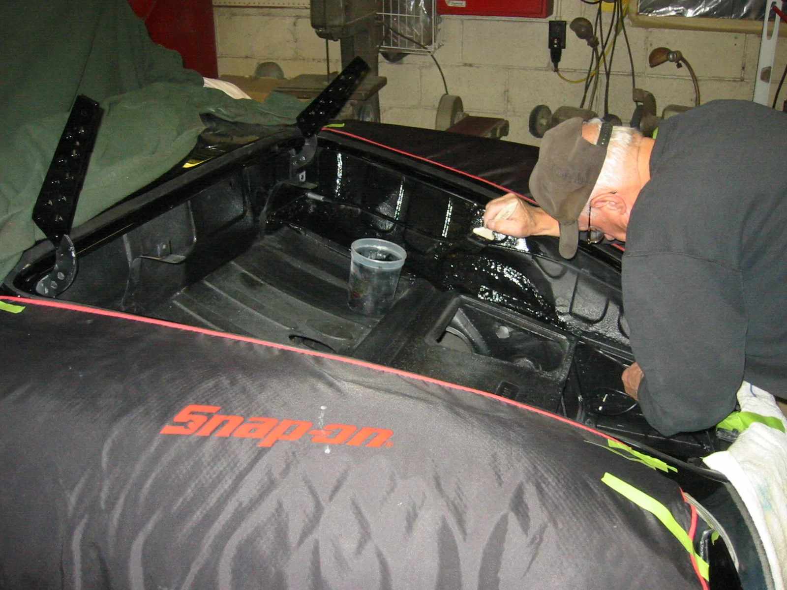 20121230 - painting trunk with urethane.JPG