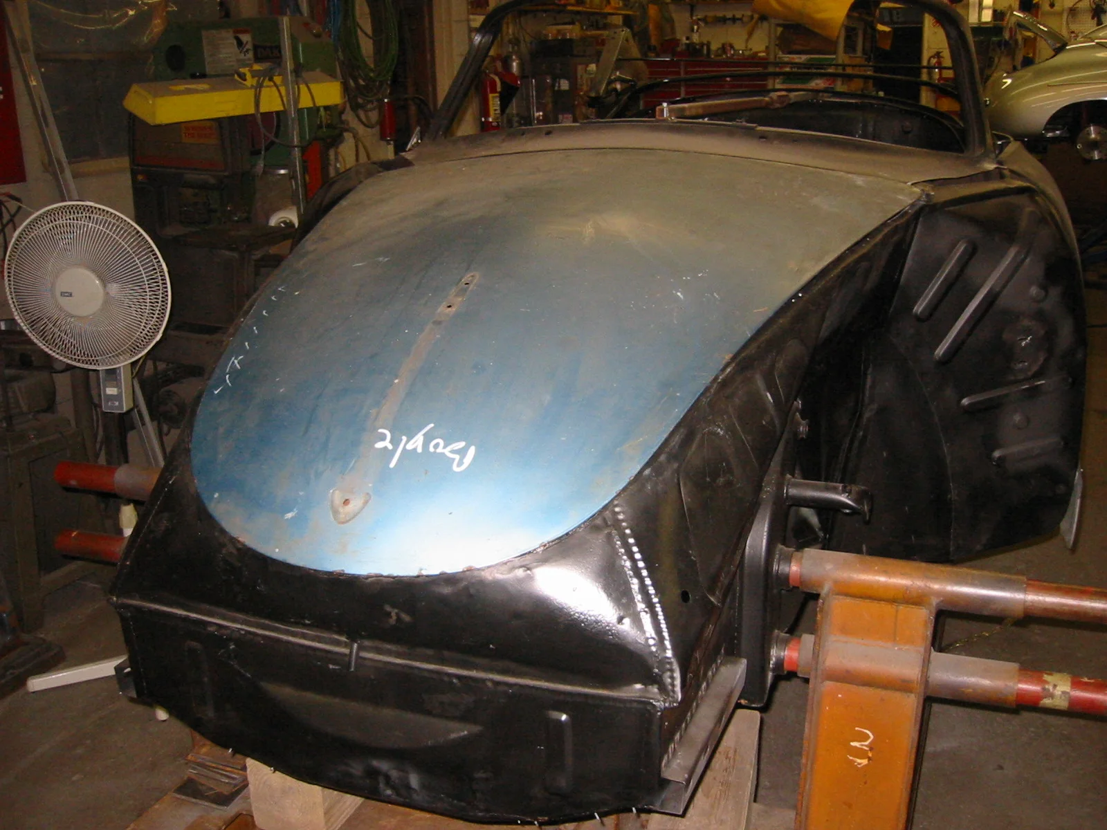 20120810 Hood first fit.JPG