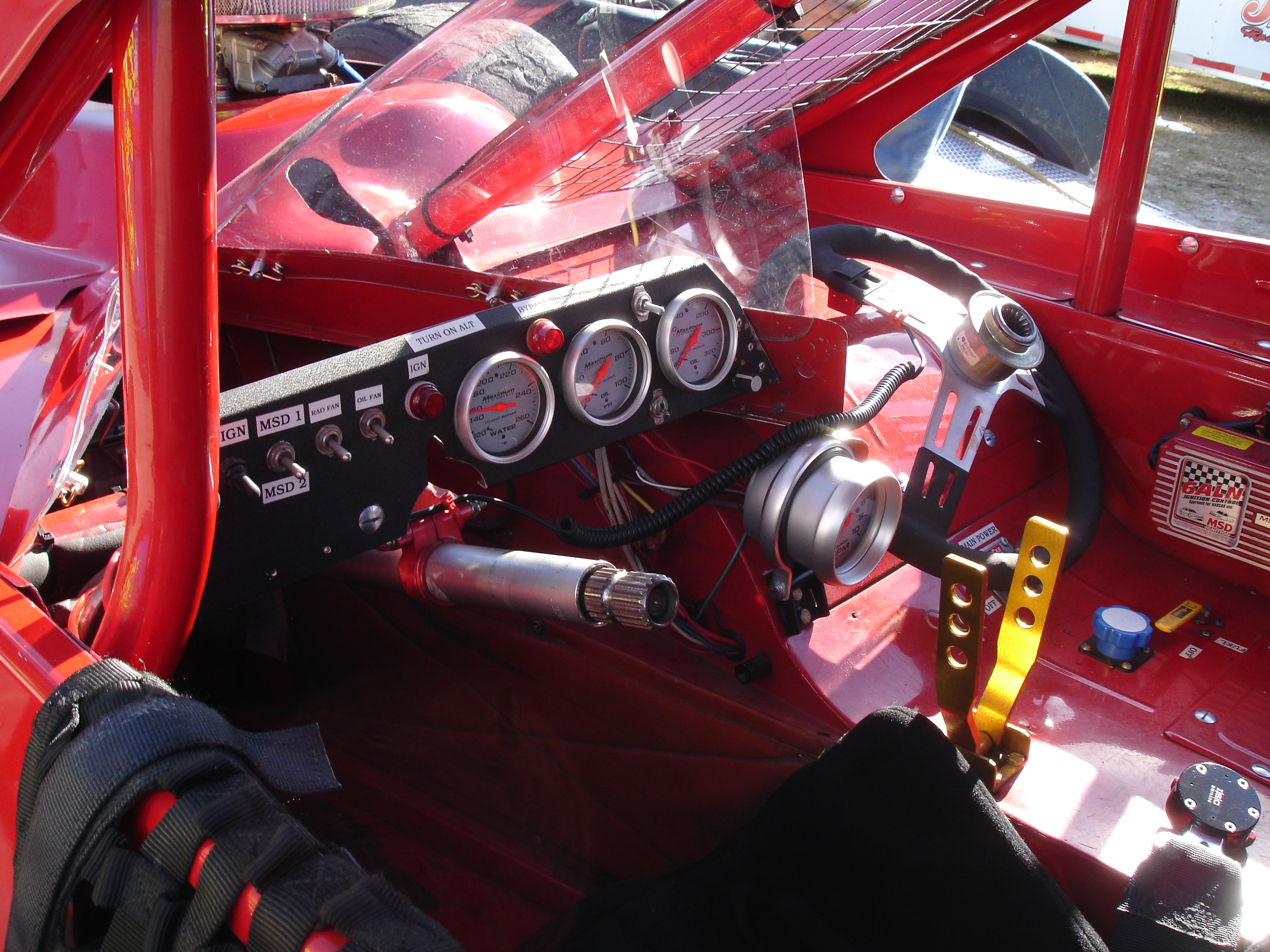 MOdified race car cockpit