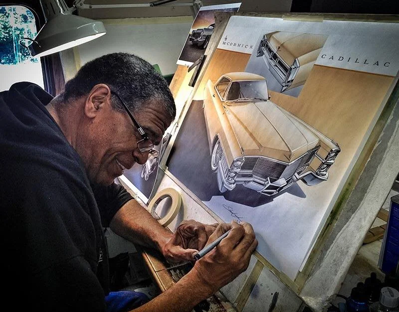 Sunday Afternoon Drive - Steve Stanford, automotive illustrator