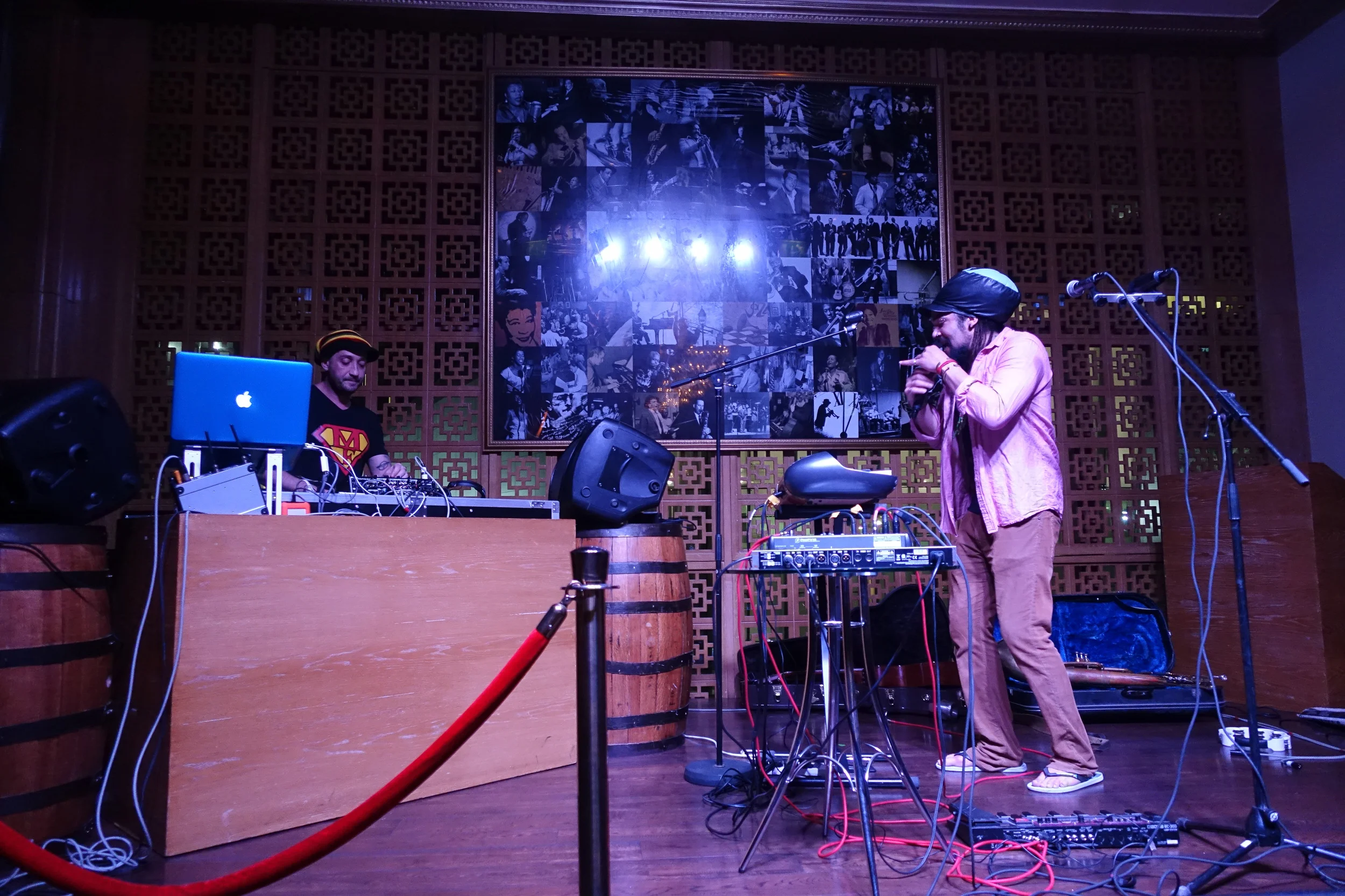 Adam Baluch performing on Christmas Eve at the Gramercy in Dubai