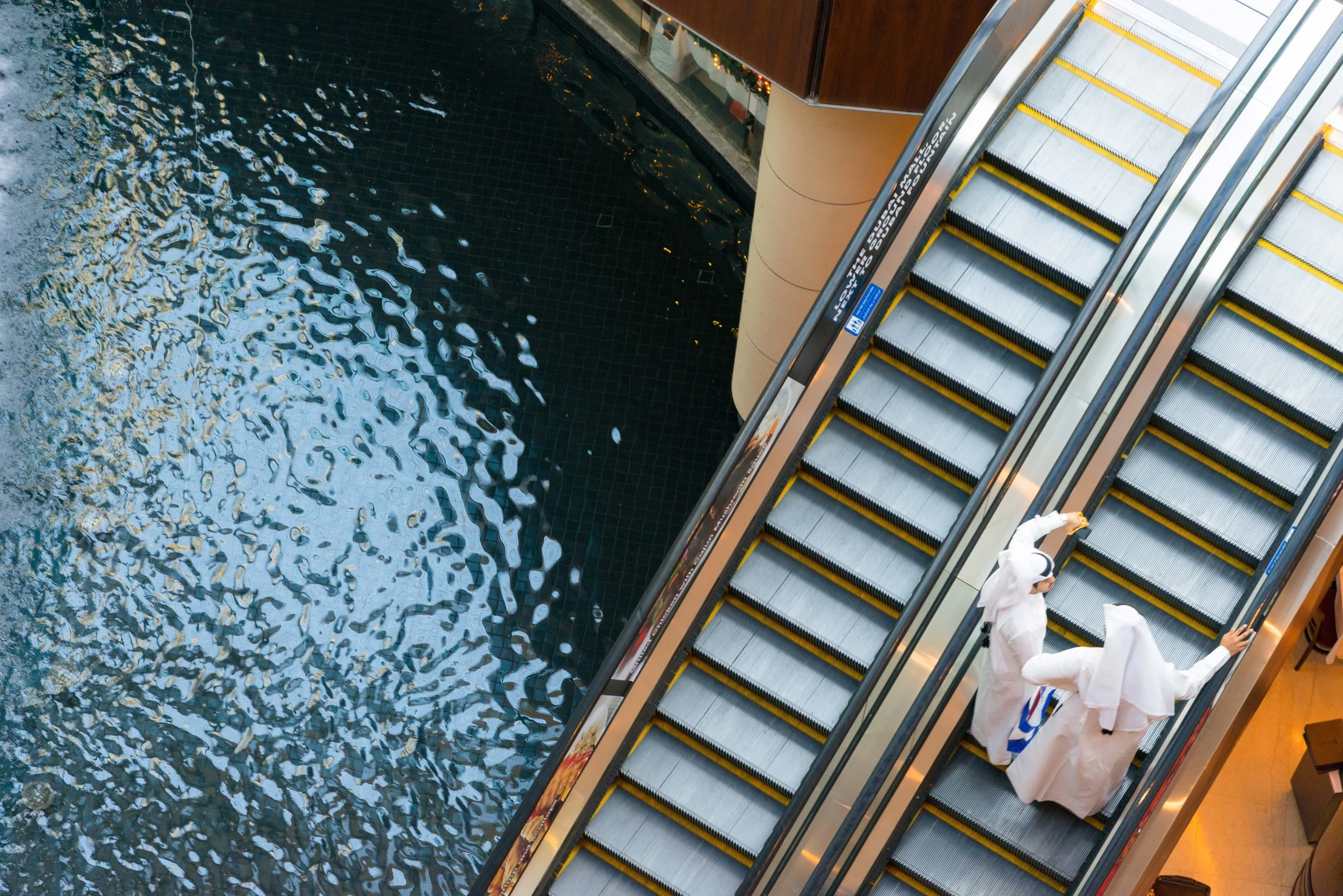 Escalator at the Dubai Mall