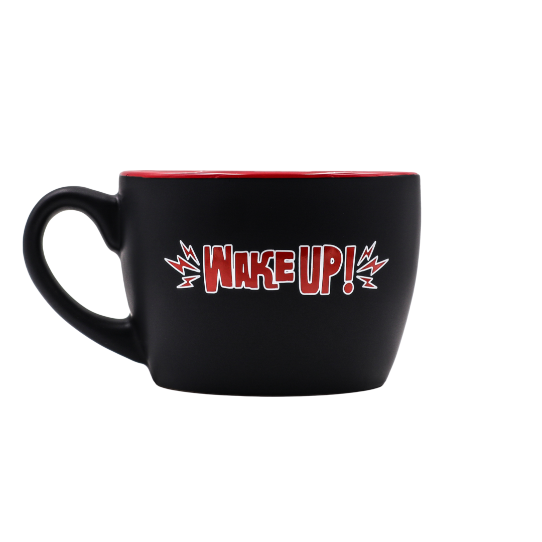   Hand-lettered “Wake Up!” Mug for Oakland Coffee  